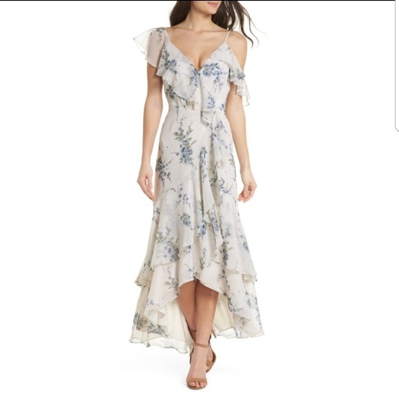 Wayf Dresses & Skirts - Wayf Elanor Ruffle Faux Wrap Maxi Dress